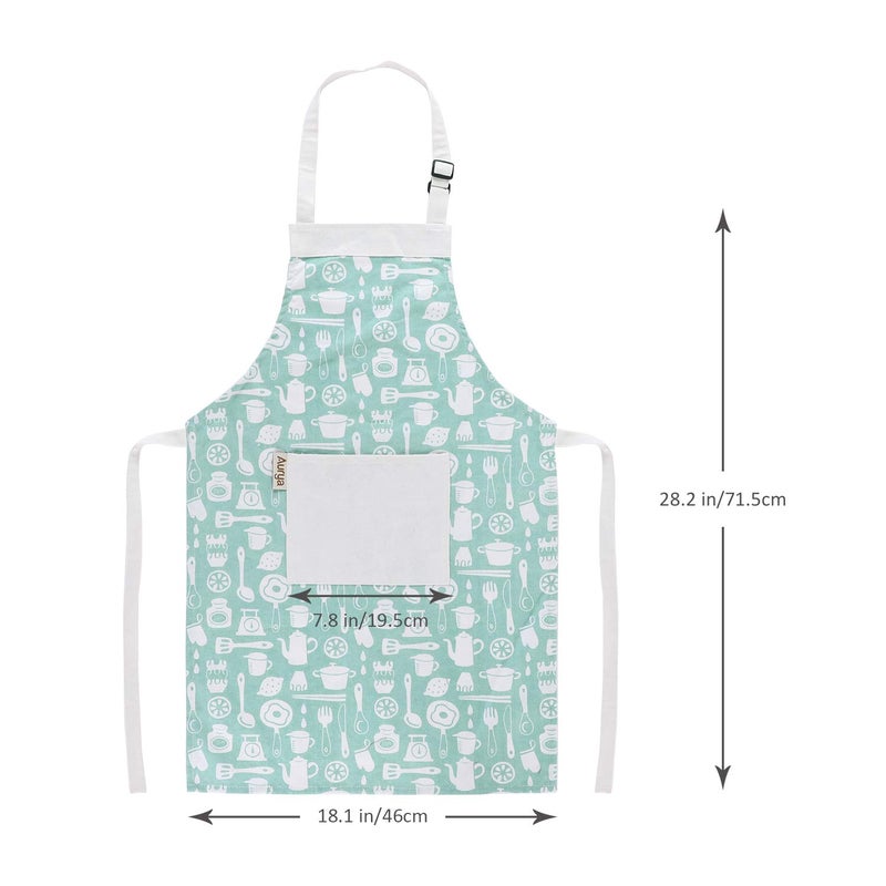 Aurya Kids Apron and Chef Hat Set-Adjustable Child Apron for Boys and Girls for Cooking Baking Tableware - Image 4